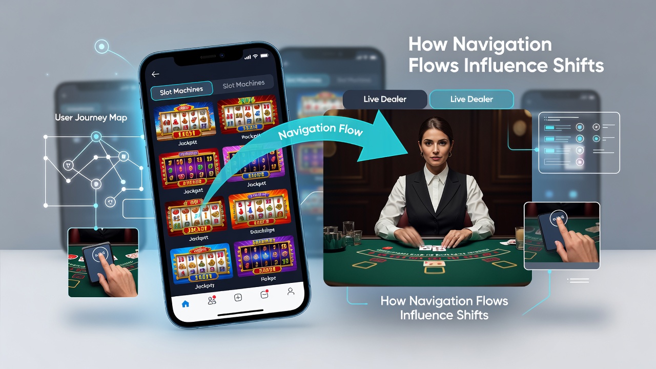 Close-up of smartphone screen displaying live dealer table options accessed through mobile navigation